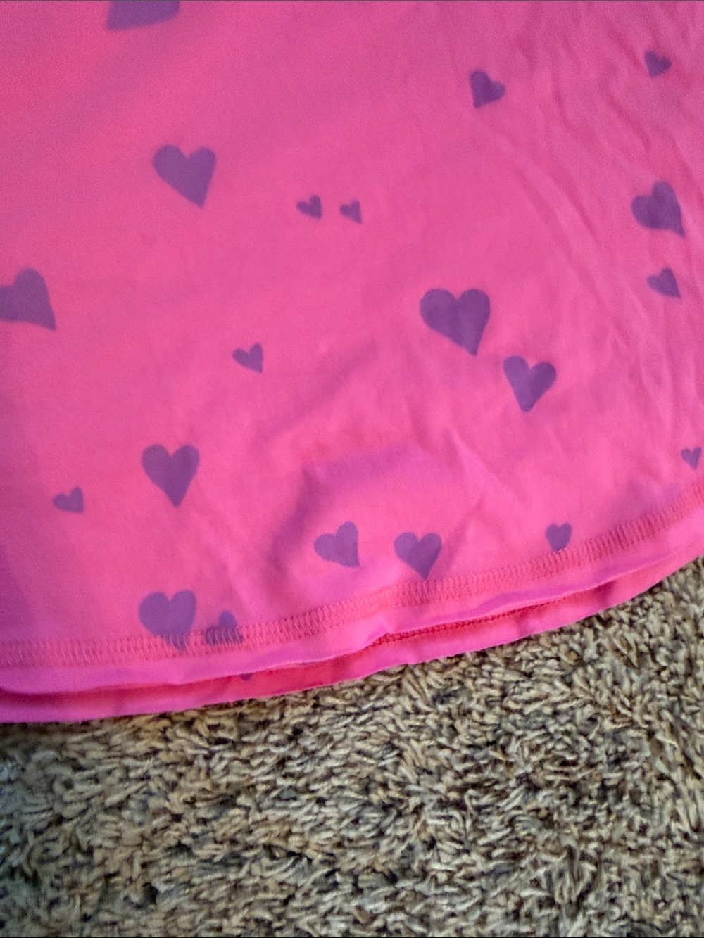 Lisa Todd Pink Tee with Purple Heart Pattern - Picture 5 of 7